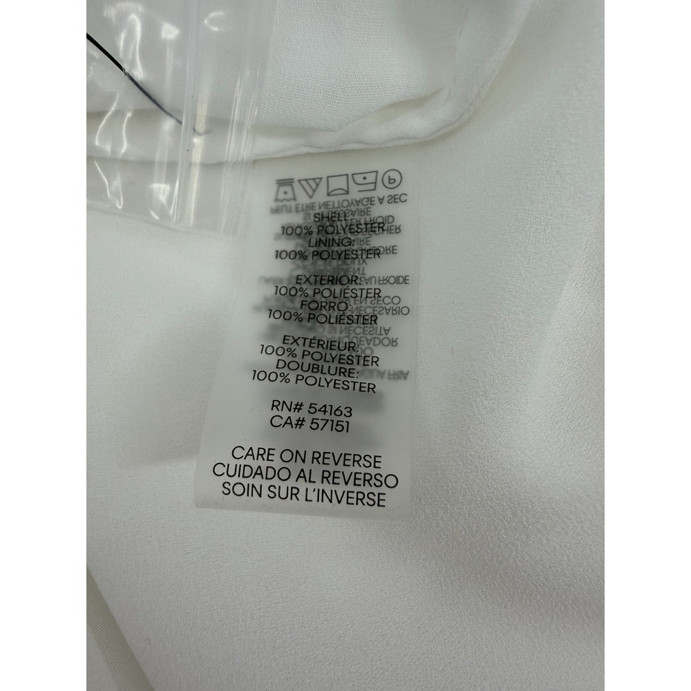 Calvin Klein Womens Gathered Neck Ivory Sleeveless Blouse Top Petites PXL *Notes - Picture 5 of 9